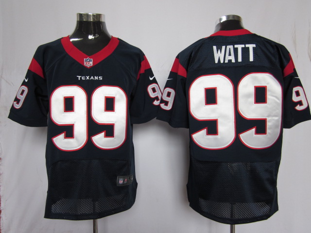 Nike Elite Houston Texans 99 Watt jerseys in Blue